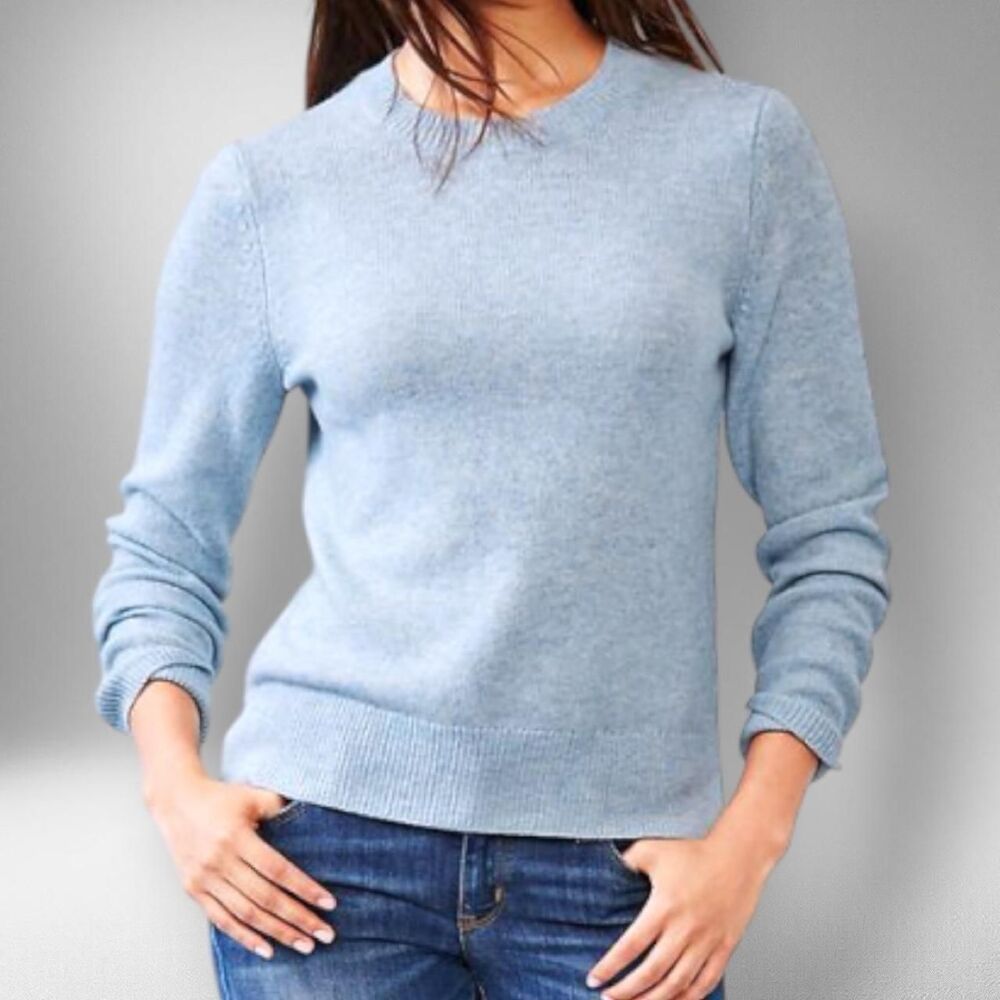 Vintage GAP Easter Egg Blue Lambswool Blend Crewneck Sweater – Size S